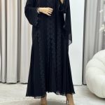 Neuness Premium Classic Black Lace Abaya